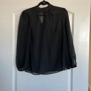 High neck black blouse, size medium